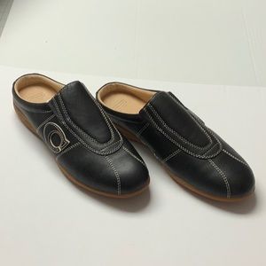 NEW in box COACH Susie Napa slide 8.5M Black/white